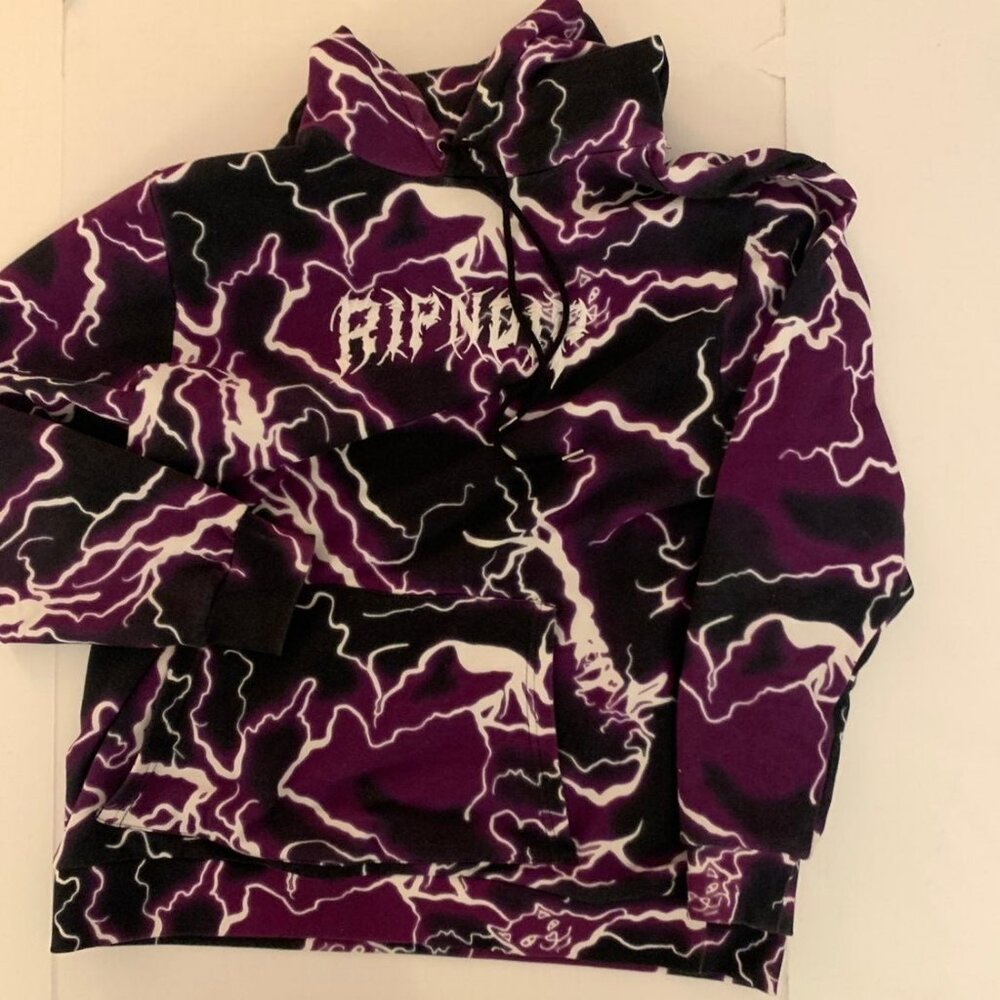 Ripndip nikola purple lightning hoodie size xl